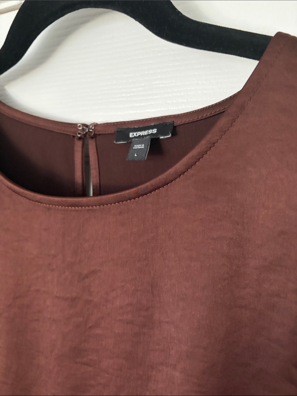 Express Boxy Short-Sleeve Top in Rust - Picture 2 of 3